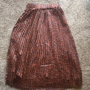 Anthropologie pleated print skirt, NWT